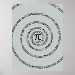 Póster O clique do Pi da espiral personaliza para mudar a