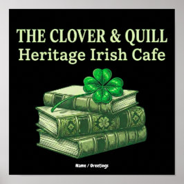 Poster O Clover & Quill: Café Irlandês Patrimonial Celta 