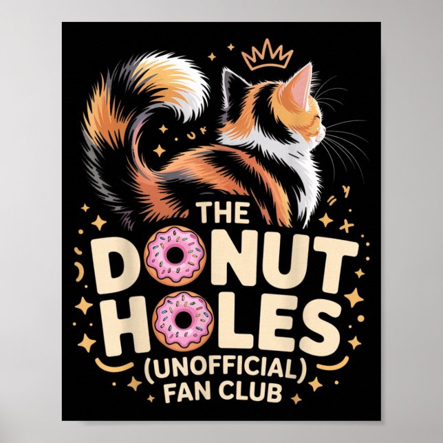 Poster O Clube de Fãs de Buracos de Donut Meme de Gato En (Frente)