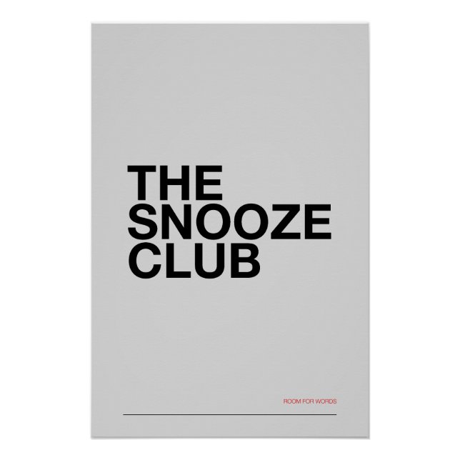 Póster O CLUBE DO SONO – Arte para Parede de Quarto (Frente)