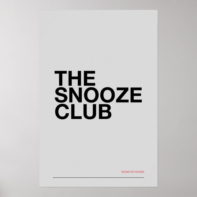 Poster O CLUBE DO SONO – Arte para Parede de Quarto (Frente)