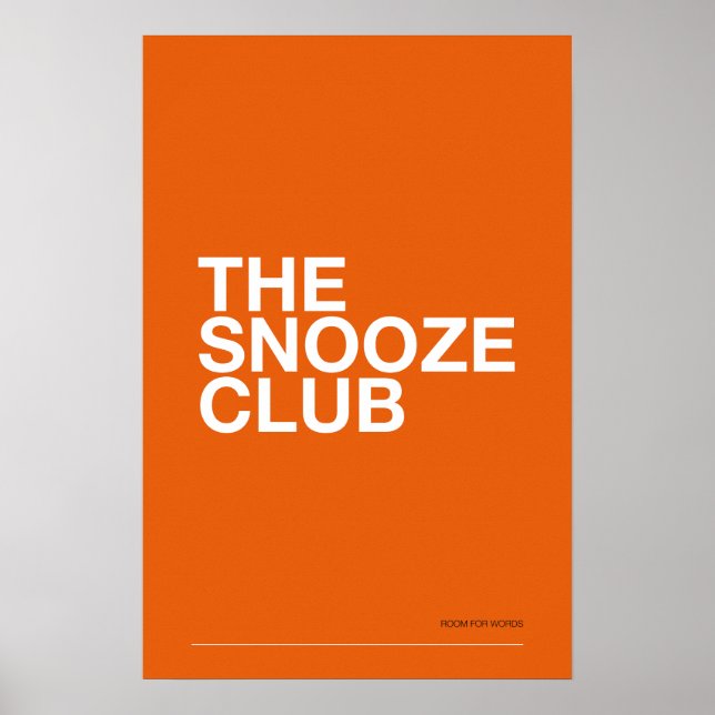 Poster O CLUBE DO SONO – Arte para Parede de Quarto (Frente)