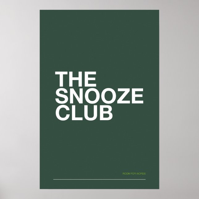 Poster O CLUBE DO SONO – Arte para Parede de Quarto (Frente)