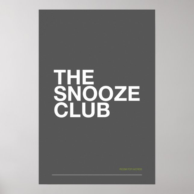 Poster O CLUBE DO SONO – Arte para Parede de Quarto (Frente)