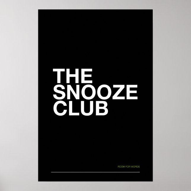 Poster O CLUBE DO SONO – Arte para Parede de Quarto (Frente)