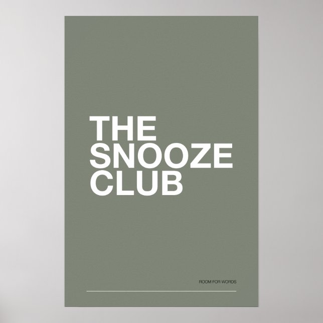 Poster O CLUBE DO SONO – Arte para Parede de Quarto (Frente)
