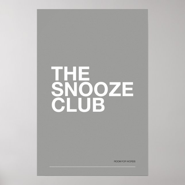Poster O CLUBE DO SONO – Arte para Parede de Quarto (Frente)