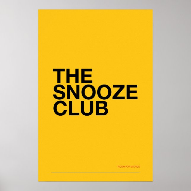 Poster O CLUBE DO SONO – Arte para Parede de Quarto (Frente)