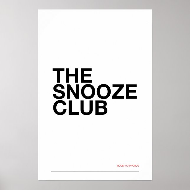 Poster O CLUBE DO SONO – Arte para Parede de Quarto (Frente)