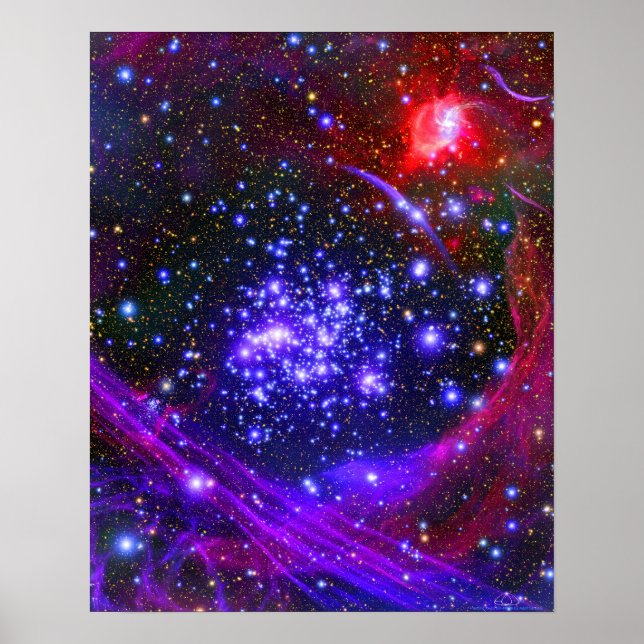 Póster O cluster de estrelas Arches é dentro no hub (Frente)