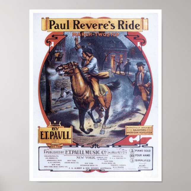 Poster O Cobrir de Monteiro de Paul Revere (Frente)