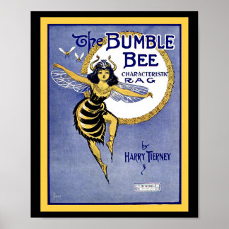 Póster O Cobrir de Música da Vintage Sheet do Bumblebee R