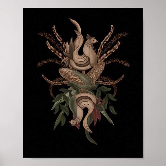 Poster O Cockerel do Perséfone. Ciclo de Colheita (Frente)