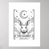 O Coelho | Ilustração da Carta Tarot da Lua Místic