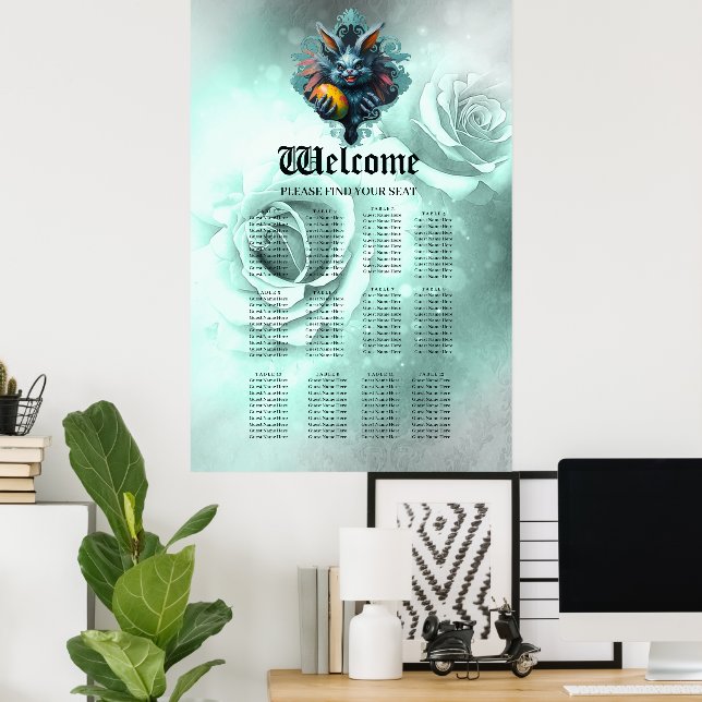 Poster O coelho Páscoa assustador, (Escritório em casa)