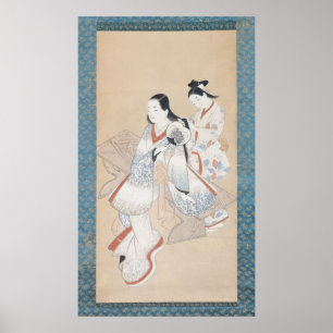 Póster O Coiffure do Courtesan, c.1700-14