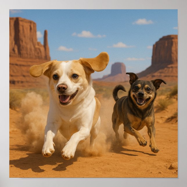 Poster "O Coiote está Atrás de Você!" (Frente)