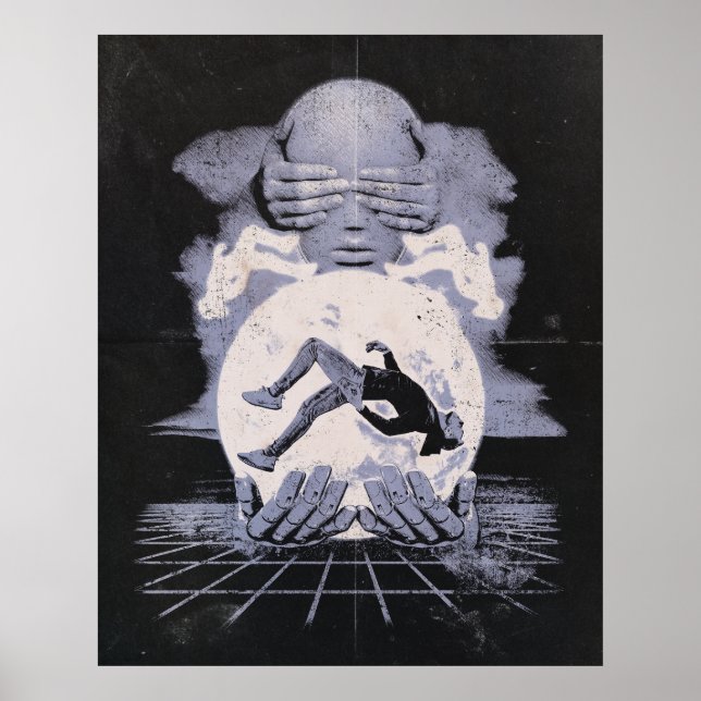 Poster O Colapso - Design de Streetwear Techno-Dystopian (Frente)