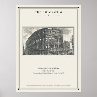 Poster O Coliseu Roma Piranesi Veduta