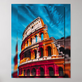 Poster O Coloseu: Um Tributo Vibrante ao Grandeur Romano