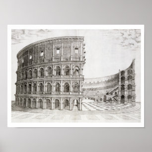 Póster O Colosseum, construído no ANÚNCIO 80 (gravura)