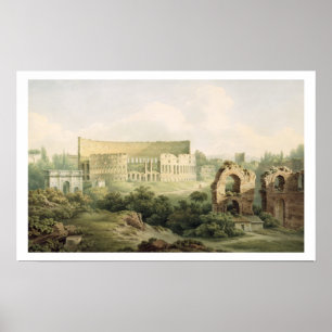 Poster O Colosseum, Roma, 1802 (w/c sobre a grafite no wo