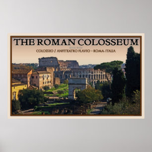 Póster O Colosseum romano do fórum