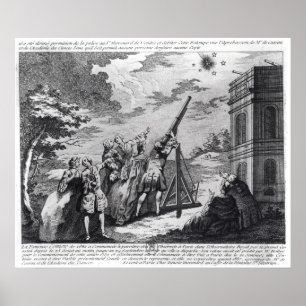 Póster O cometa de Halley observado em 1759 por Cassini