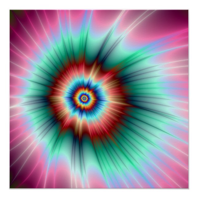 Póster O Cometa Tie Dye do Zazzle Perfect Poster (Frente)
