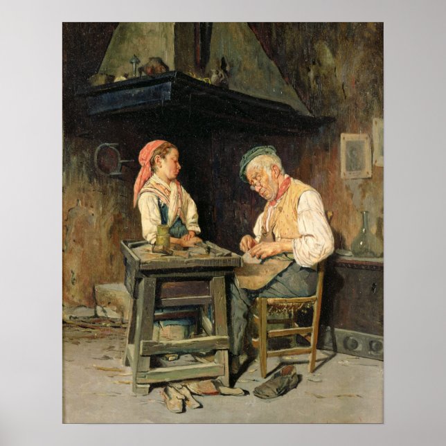 Poster O Compro do Cobbler, 1874 (petróleo no painel) (Frente)