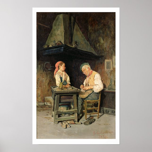 Poster O Compro do Cobbler, 1874 (petróleo no painel) (Frente)