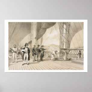 Póster O Comte de Bourmont e almirante Duperre a bordo
