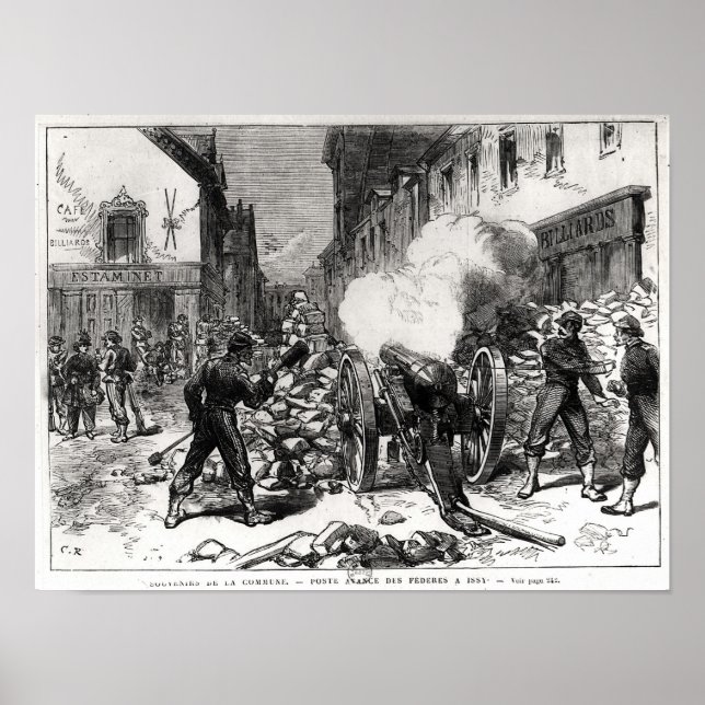 Póster O comuna de Paris: uma barricada em Issy (Frente)