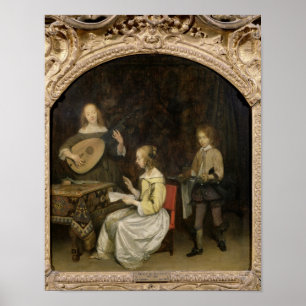 Póster O concerto: Cantor e jogador de Theorbo