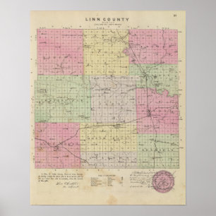 Póster O Condado de Linn, Kansas