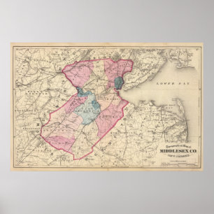 Poster O Condado de Middlesex, NJ