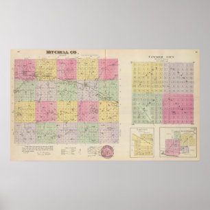 Poster O Condado de Mitchell, cidade de Cawker, Simpson,