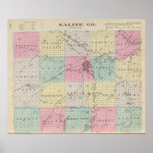 Póster O Condado de Saline, Kansas