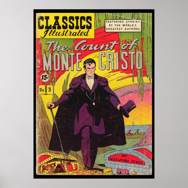 Poster O Conde de Monte Cristo Alexandre Dumas Quadrinho (Frente)
