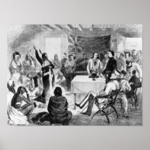 Póster O Conselho de Bull de assento, 1877