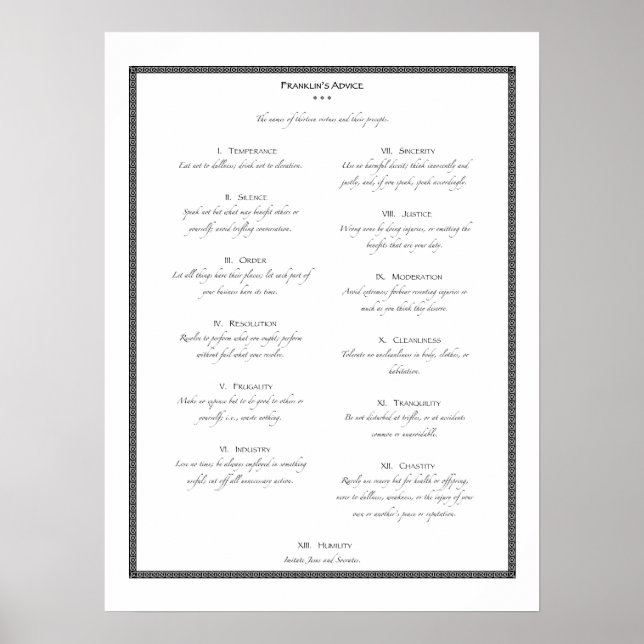 Póster O conselho de Franklin (Frente)