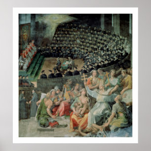 Poster O Conselho de Trent, 1588-89 (fresco)