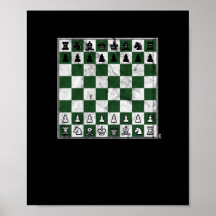 Poster O conselho de xadrez afligido impressionante do