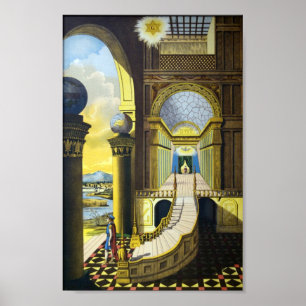 Póster O conselho maçónico do traçado - artesanato