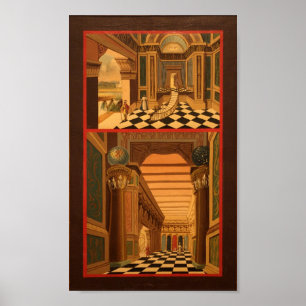 Póster O conselho maçónico do traçado - artesanato