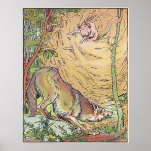 Poster O Conto De Fada De 1904 Para Os Três Pequenos Suín