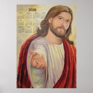 Poster O Convite Divino: Jesus Calendário 2026
