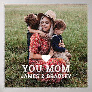Poster O CORAÇÃO BONITA TE AMA Dia de as mães MÃE