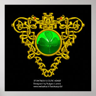 POSTER O CORAÇÃO CELTICO DE SAINT PATRICK, SHAMROCK