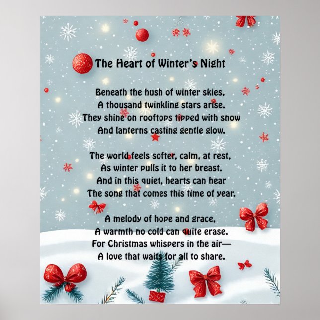 Poster O Coração da Noite de Inverno (Frente)